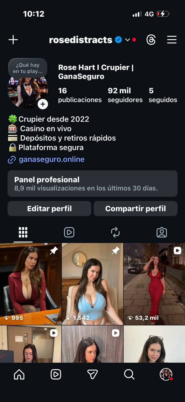 @rosedistracts Instagram profile